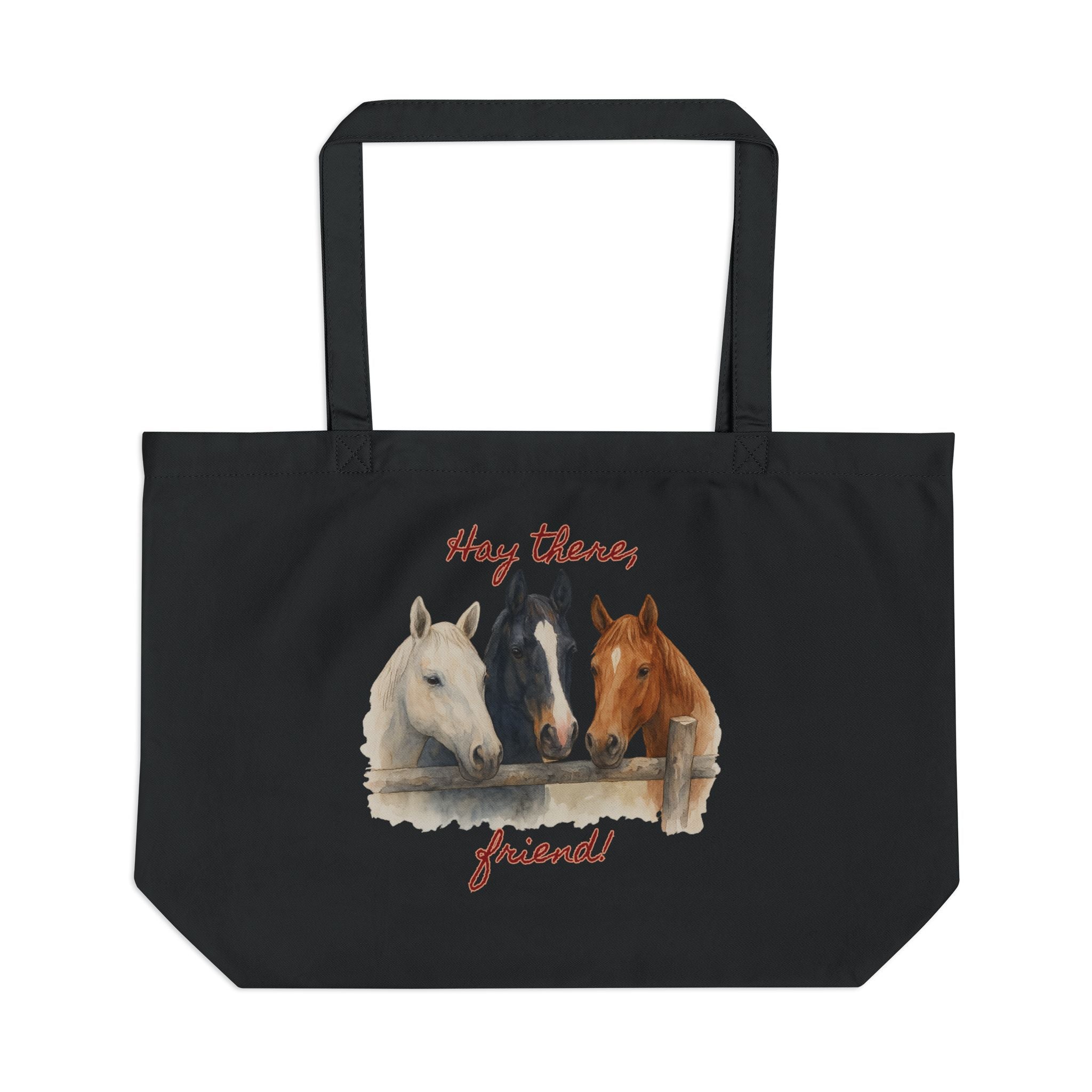 Eco Tote - Horse Design - Large & Cute - Helps Feed Rescue Horses