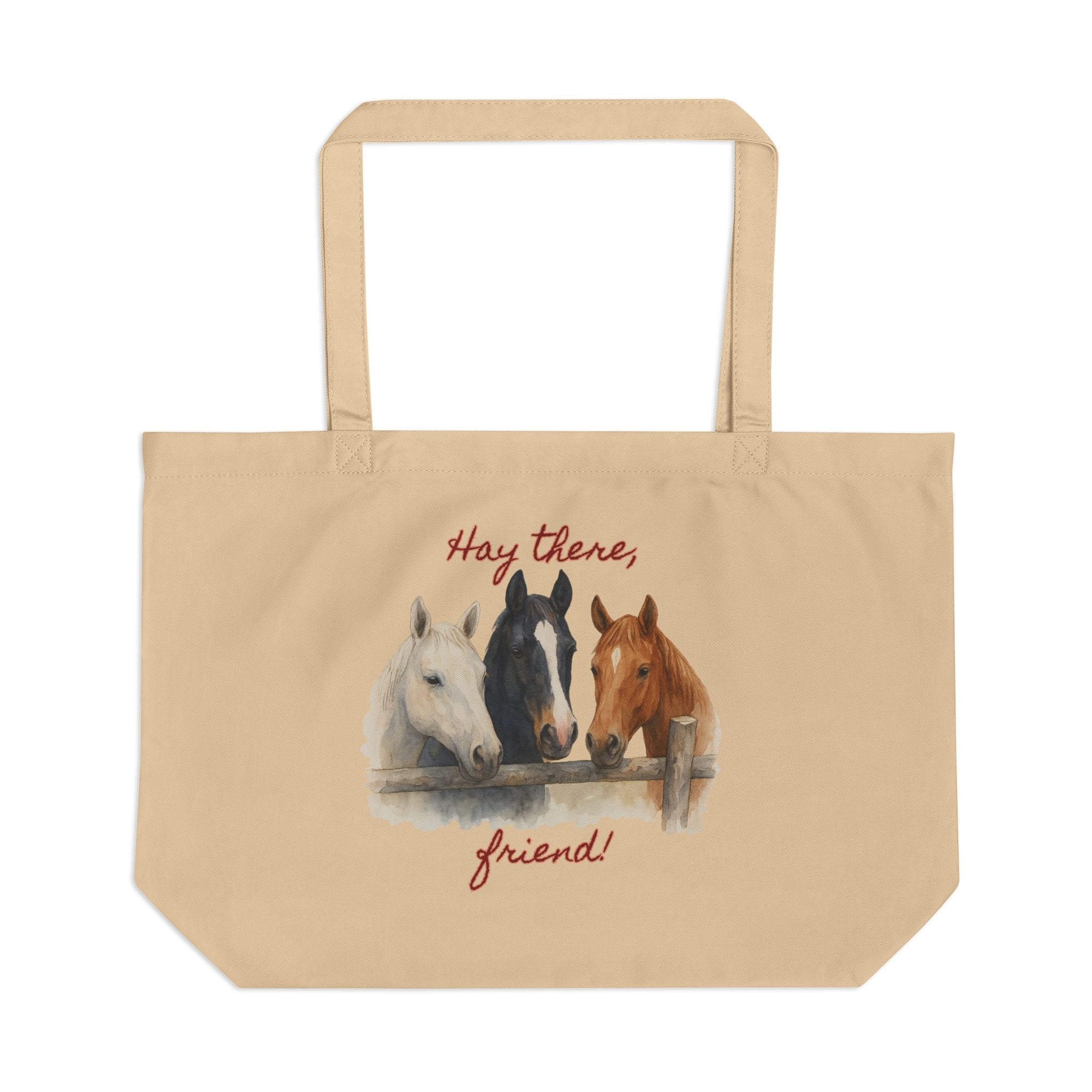 Eco Tote - Horse Design - Large & Cute - Helps Feed Rescue Horses