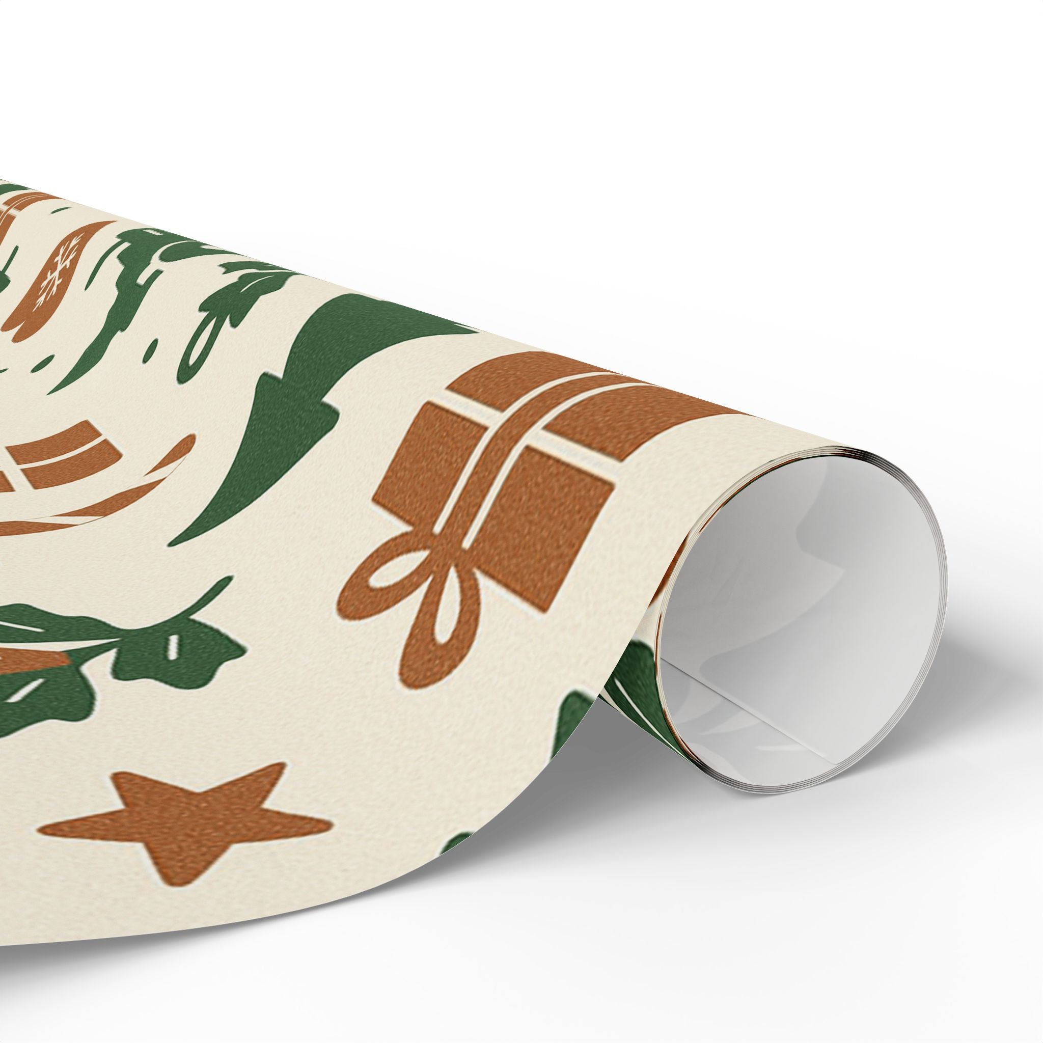 Farm themed Christmas Wrapping Paper With Tractors and Trees